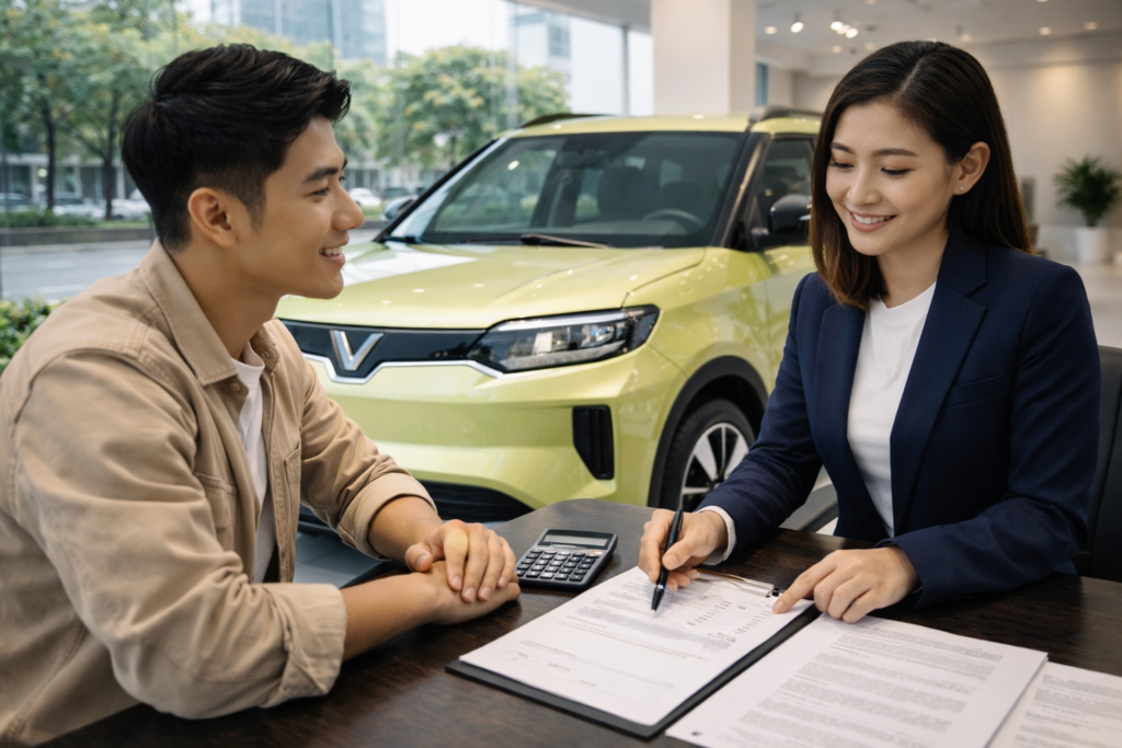 thủ tục mua xe vinfast trả góp 2026